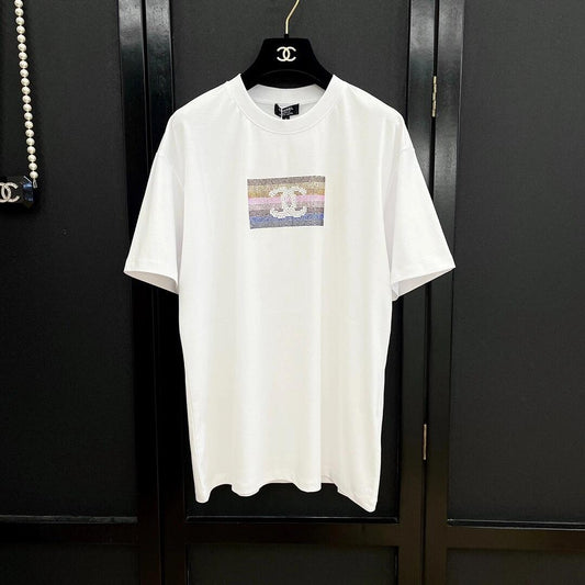0528 Rainbow hot diamond short sleeves