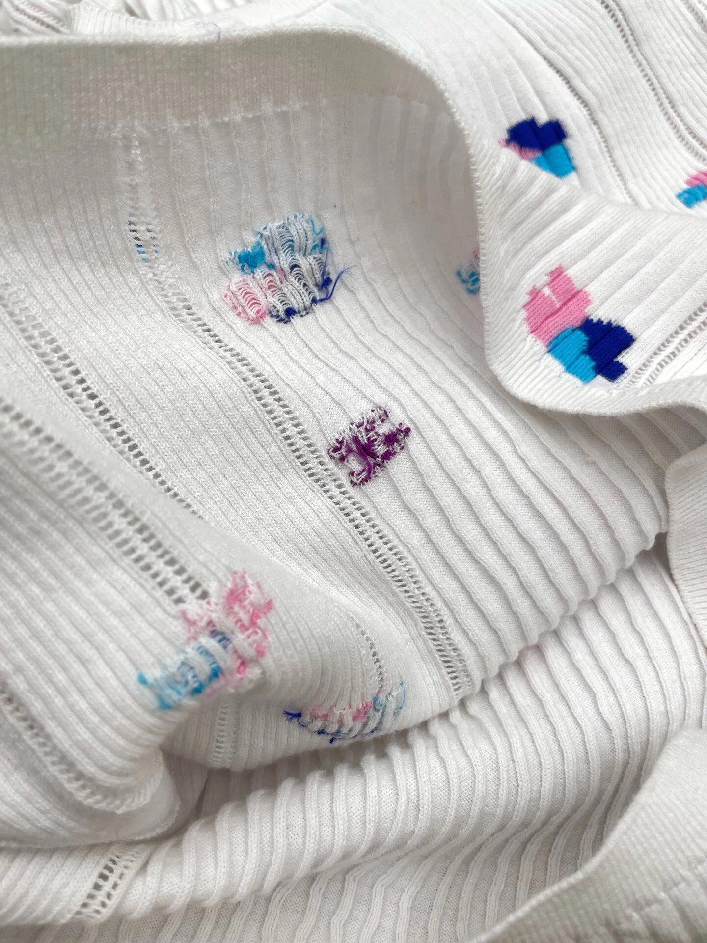 0528 Butterfly embroidered vest
