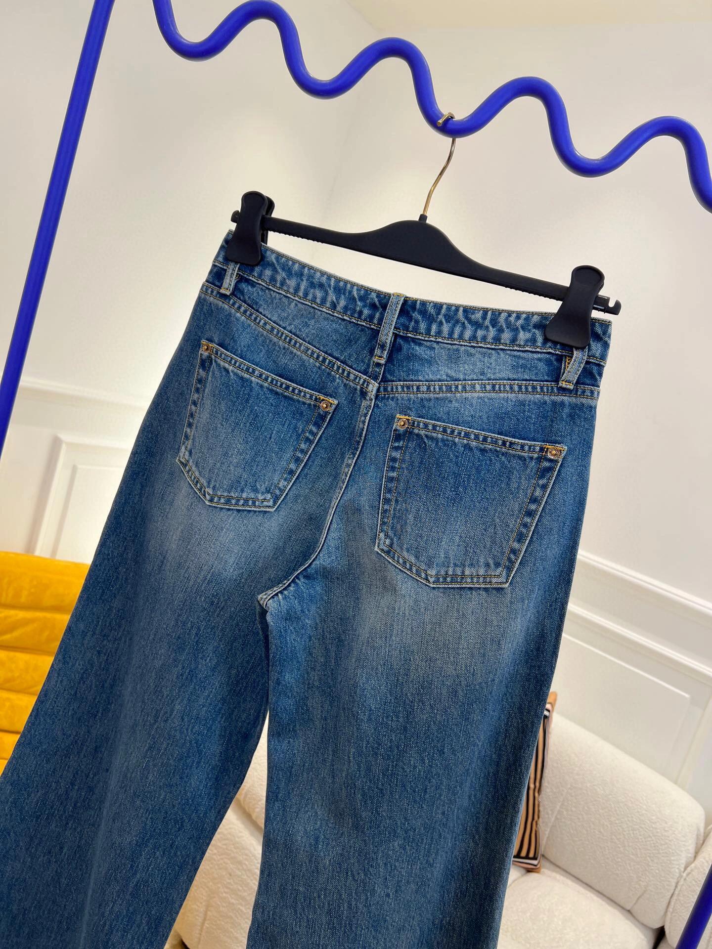 0528 Pocket print jeans