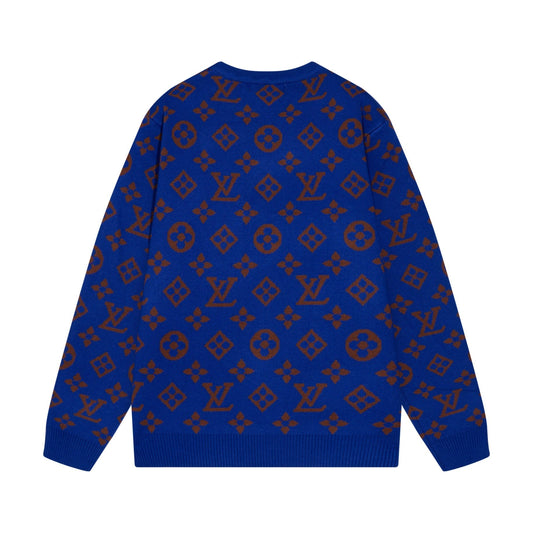 0818 New autumn and winter color matching sweater
