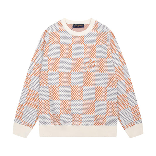 1014 Classic multi-colored plaid sweater