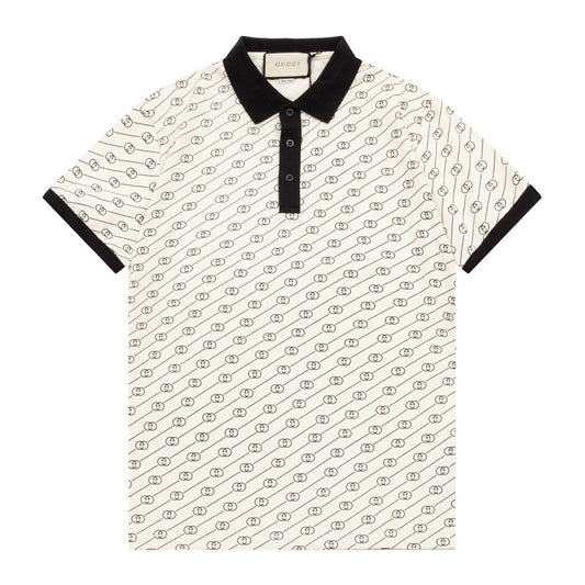 1203 New LOGO embroidery ribbon matching collar POLO shirt