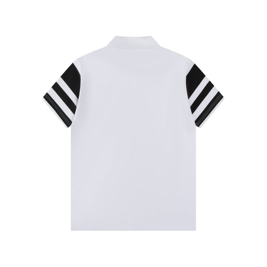 250218 New striped metal polo shirt