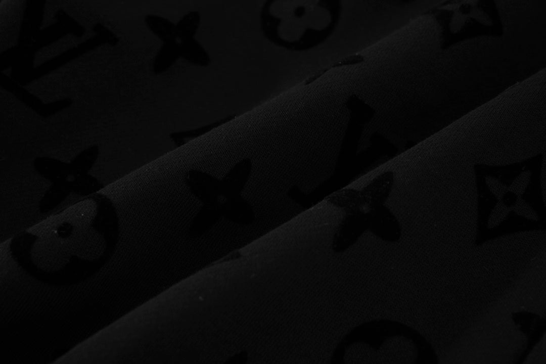 250218 New high quality full logo flocking velvet shorts