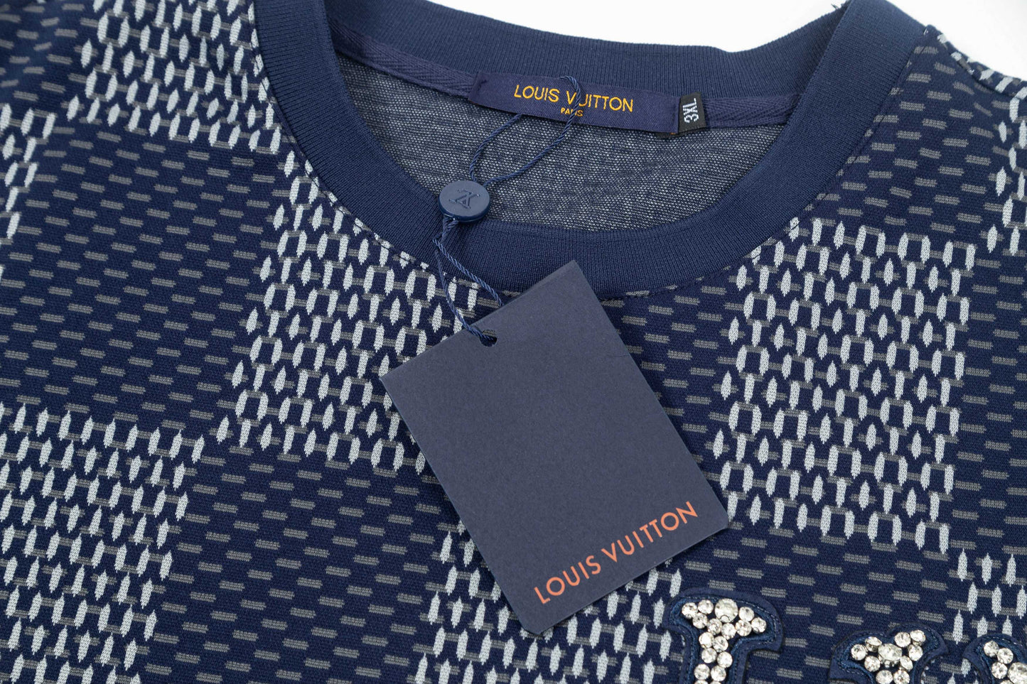 250305 New high quality checkerboard printed T-shirt