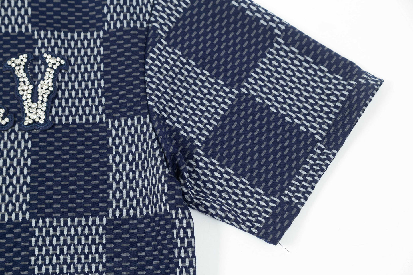 250305 New high quality checkerboard printed T-shirt