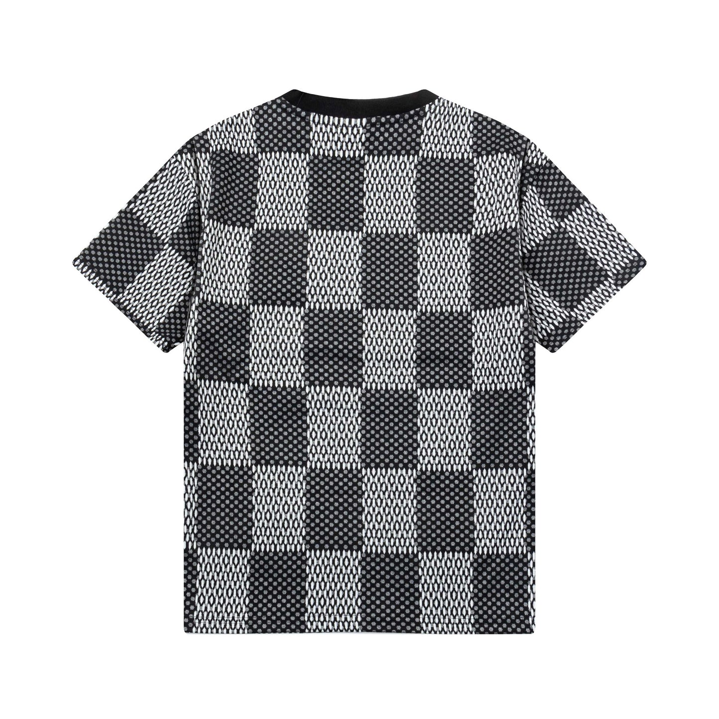 250305 New high quality checkerboard printed T-shirt