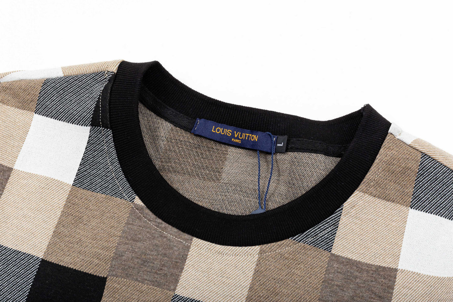 250305 New chequerboard printed T-shirt