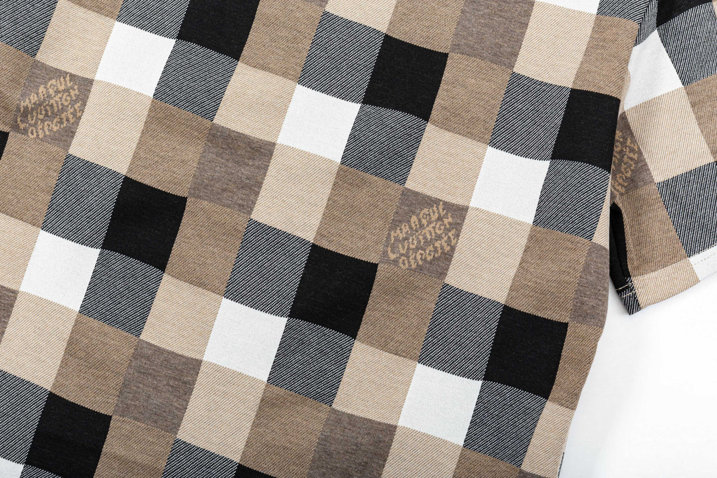 250305 New chequerboard printed T-shirt