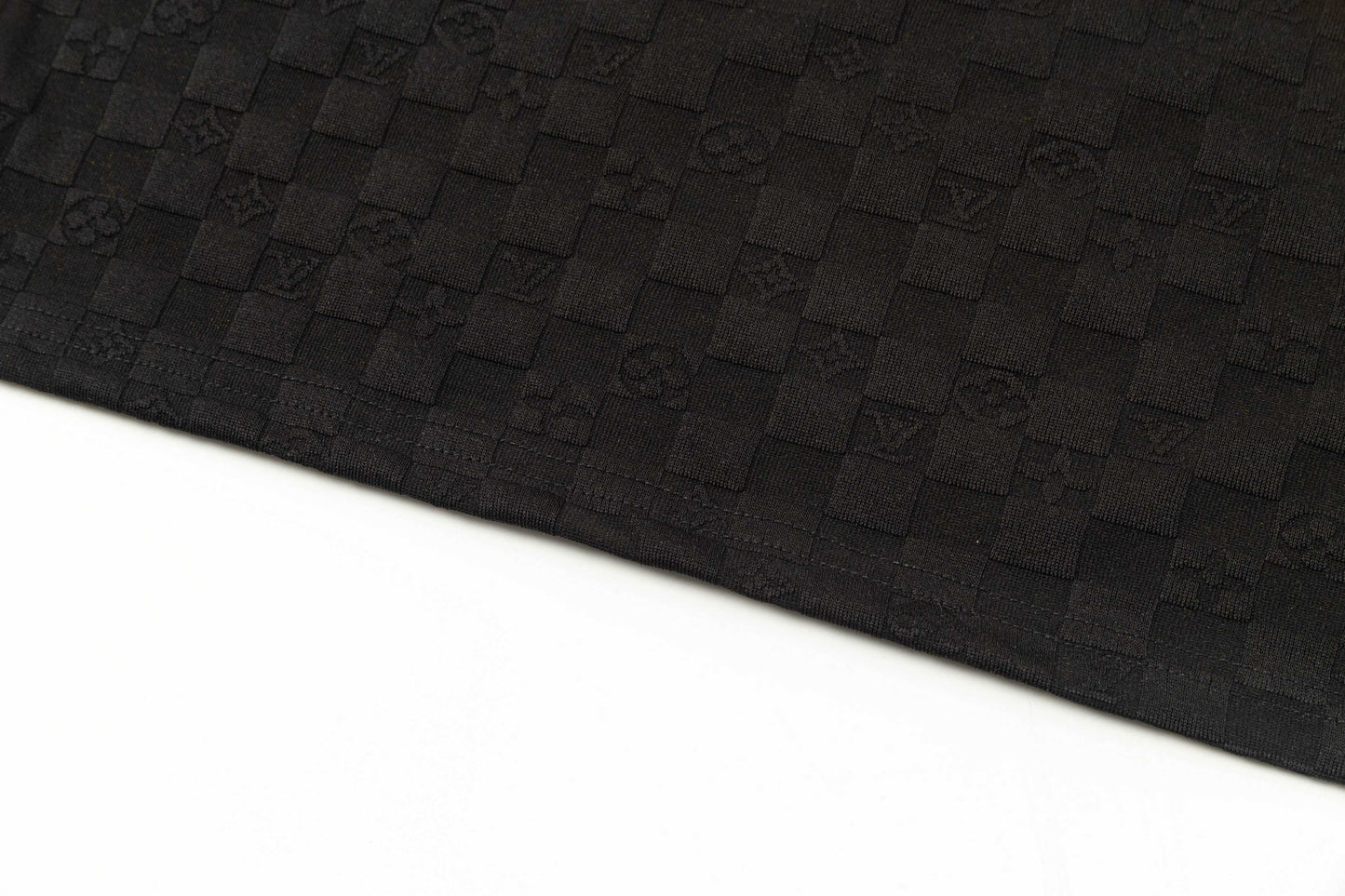250305 New feature jacquard fabric dark print T-shirt