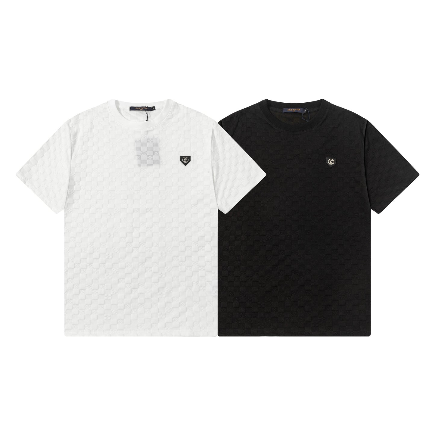 250305 New feature jacquard fabric dark print T-shirt