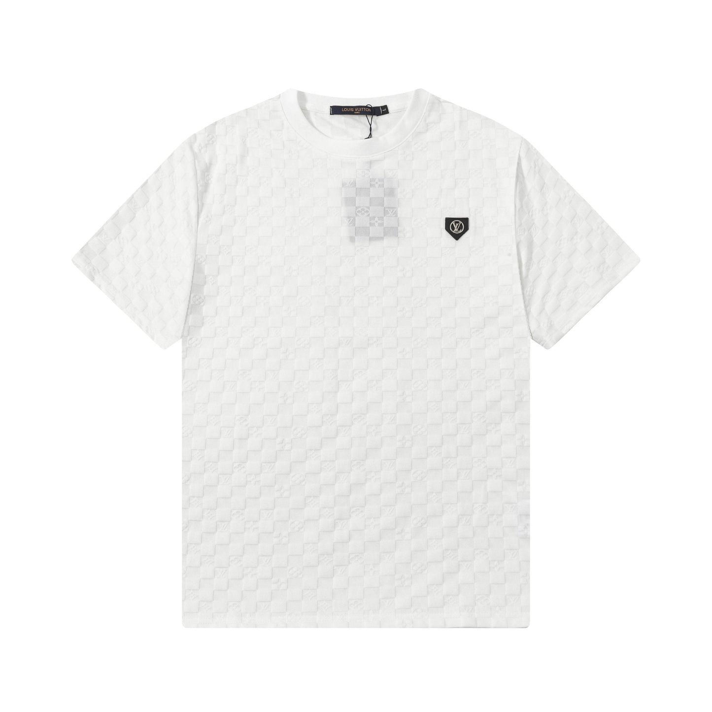 250305 New feature jacquard fabric dark print T-shirt
