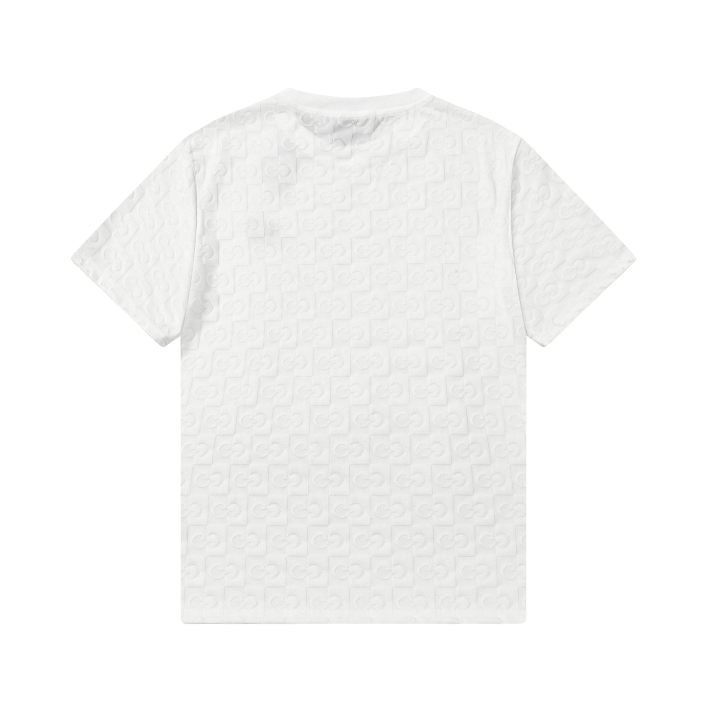 250305 New feature jacquard checkerboard dark print T-shirt