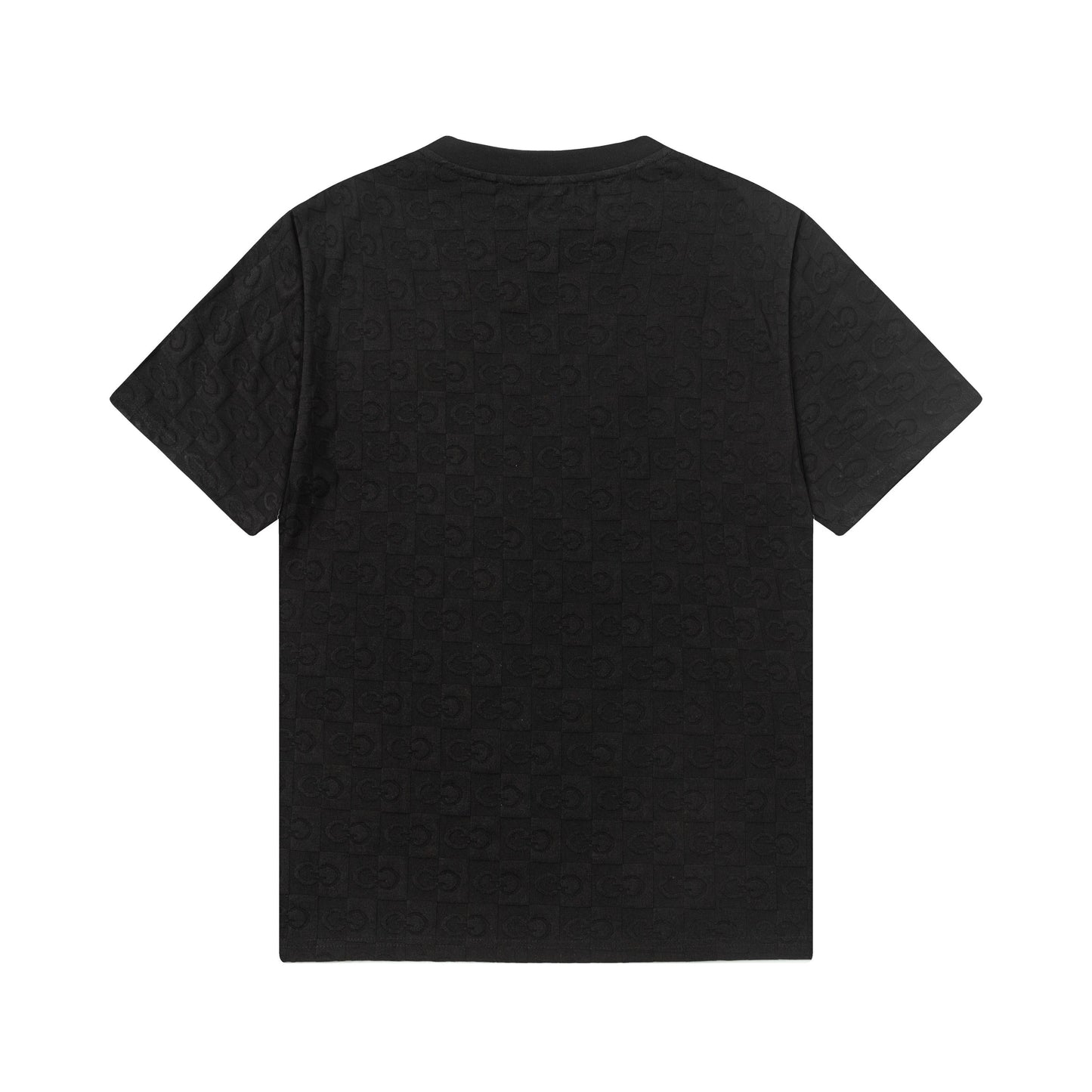 250305 New feature jacquard checkerboard dark print T-shirt