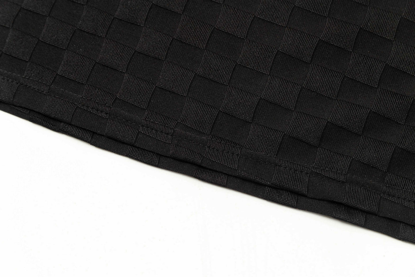 250305 New feature jacquard checkerboard dark print T-shirt