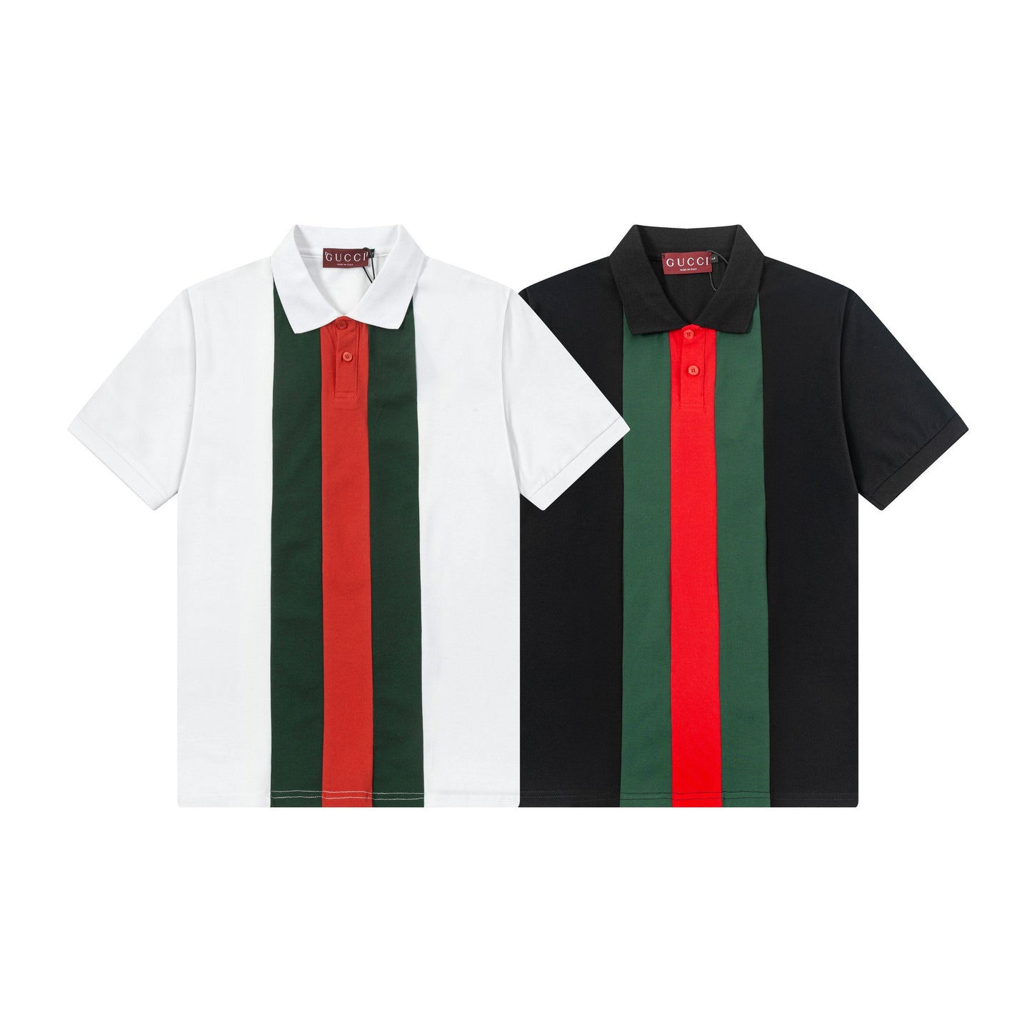 250305 New middle color matching printed polo shirt