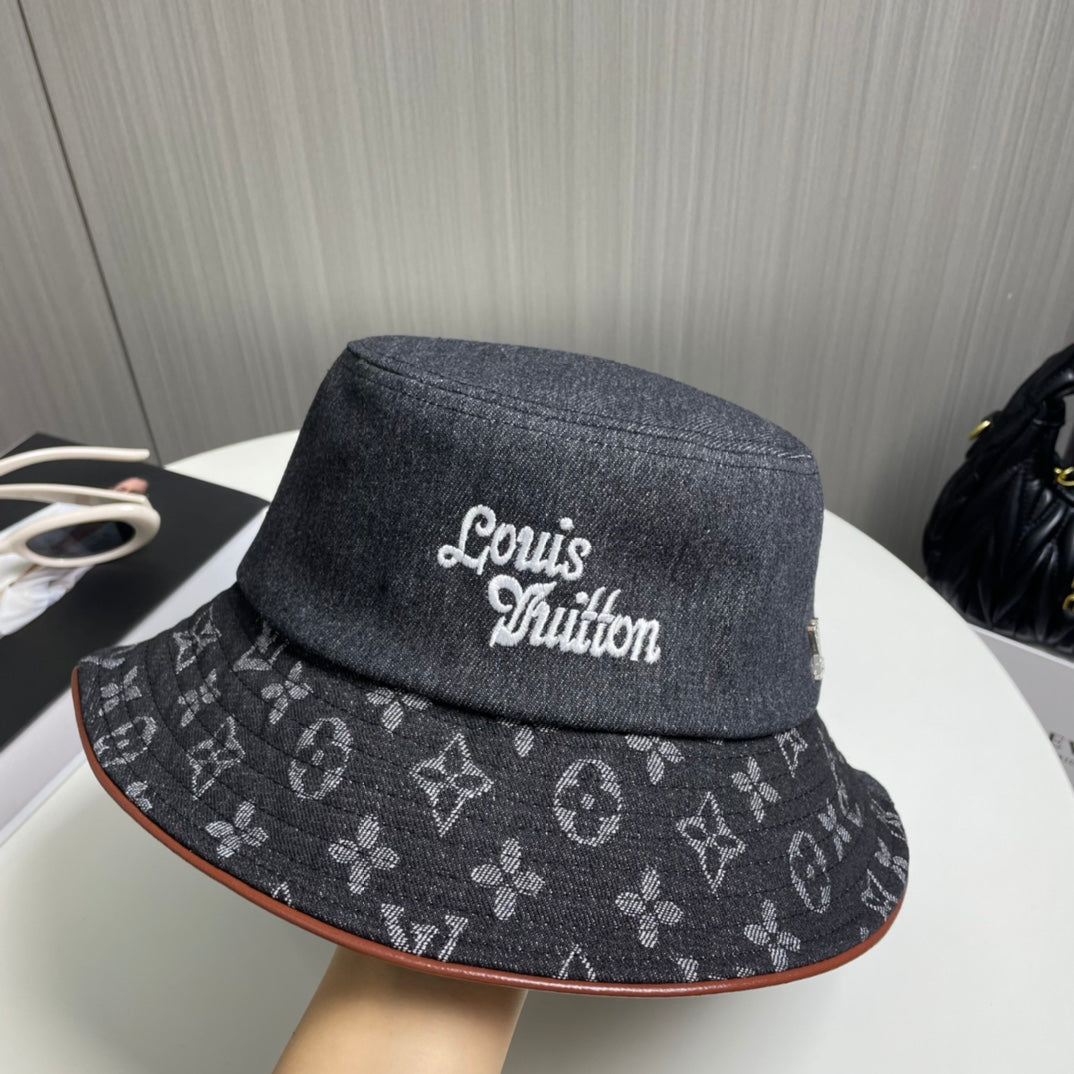 250313 Classic alphabet embroidered fisherman's cap