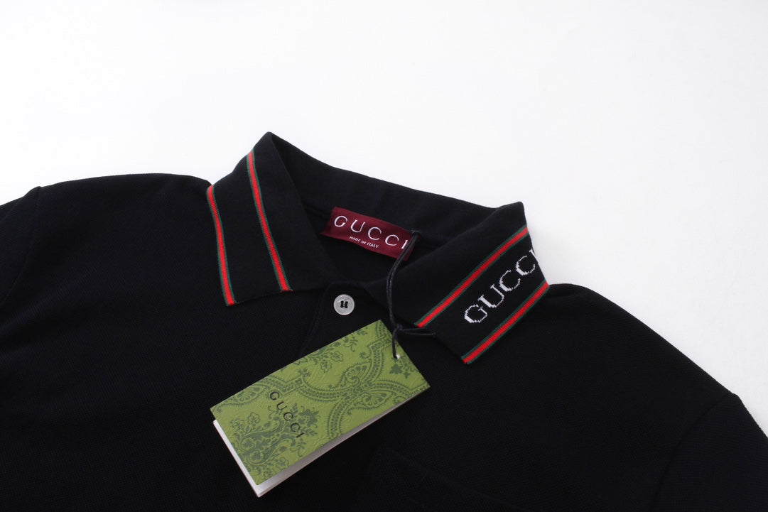 250313 New simple color matching lapel POLO