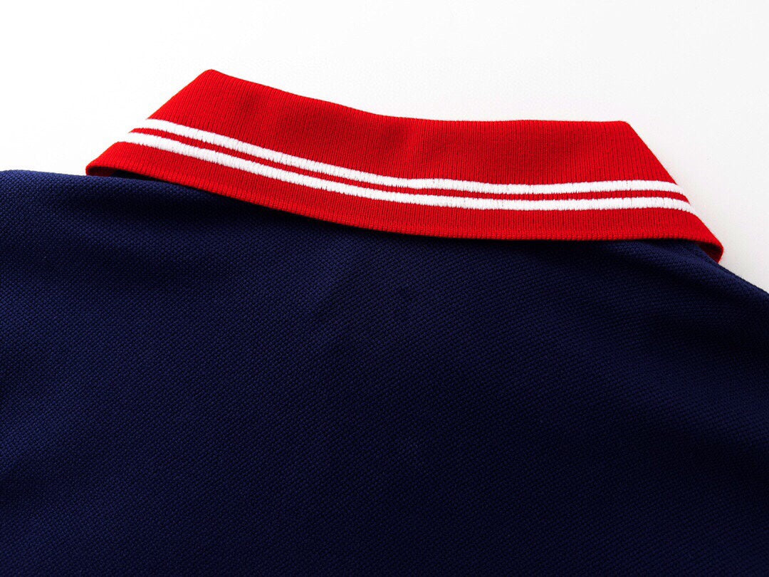250313 New high quality preppy color polo lapel