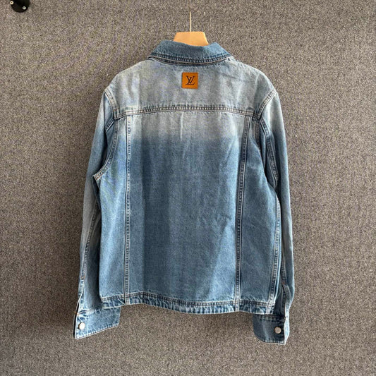 250325 New denim long-sleeved coat with lapels
