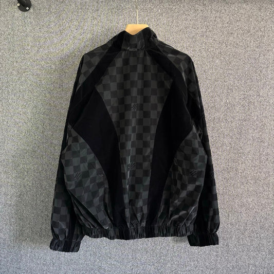 250325 New flocking sports stand-up collar jacket