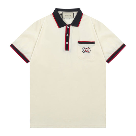 250408 New high-quality letter webbing with a color-matched collar POLO