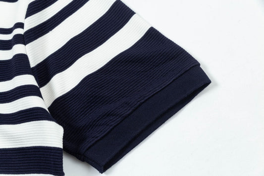 250513 New high-quality striped fashionable POLO shirt