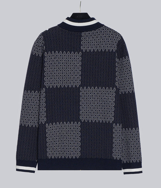 250617 New lightweight jacquard knitted baseball jacket